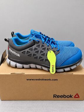 Reebok Work Sublite Cushion RB4040 Alloy Toe Blue Black Men’s 12M NWT